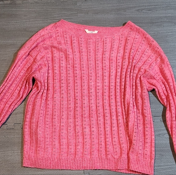 Terra & Sky Women's(3X) Pink Boatneck Sweater - Picture 2 of 3